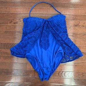 Ralph Lauren Fly Away crochet one piece swimsuit